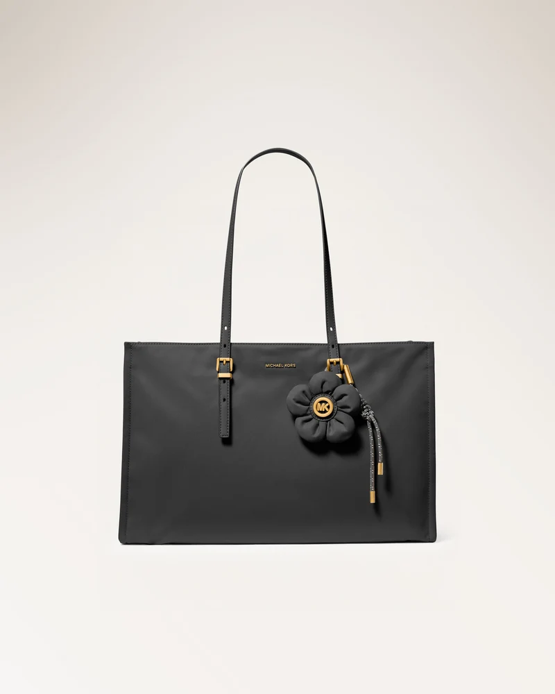 Lg Ew Mf Tz Tote W Charm Black