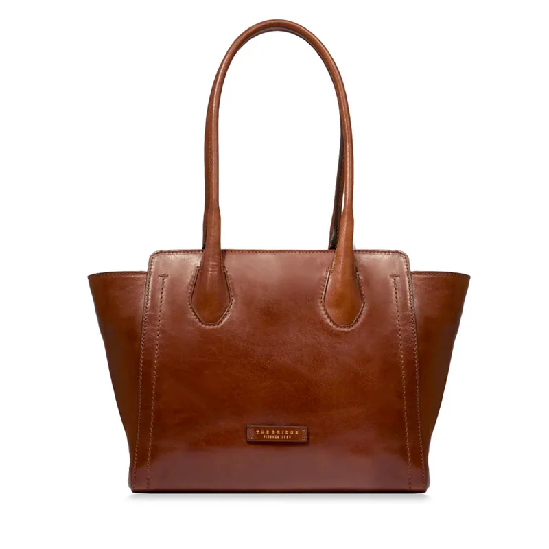Shopping Bag Donna THE BRIDGE linea Fiona in Pelle Marrone