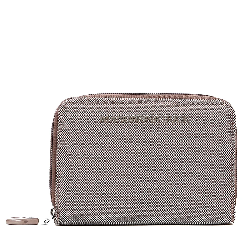 Portafoglio Donna con Bottone MANDARINA DUCK linea MD20 in Tessuto colore Taupe