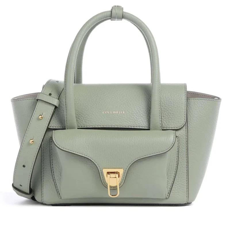 Borsa Donna a Mano COCCINELLE in Pelle Greenery linea Beat Double Small