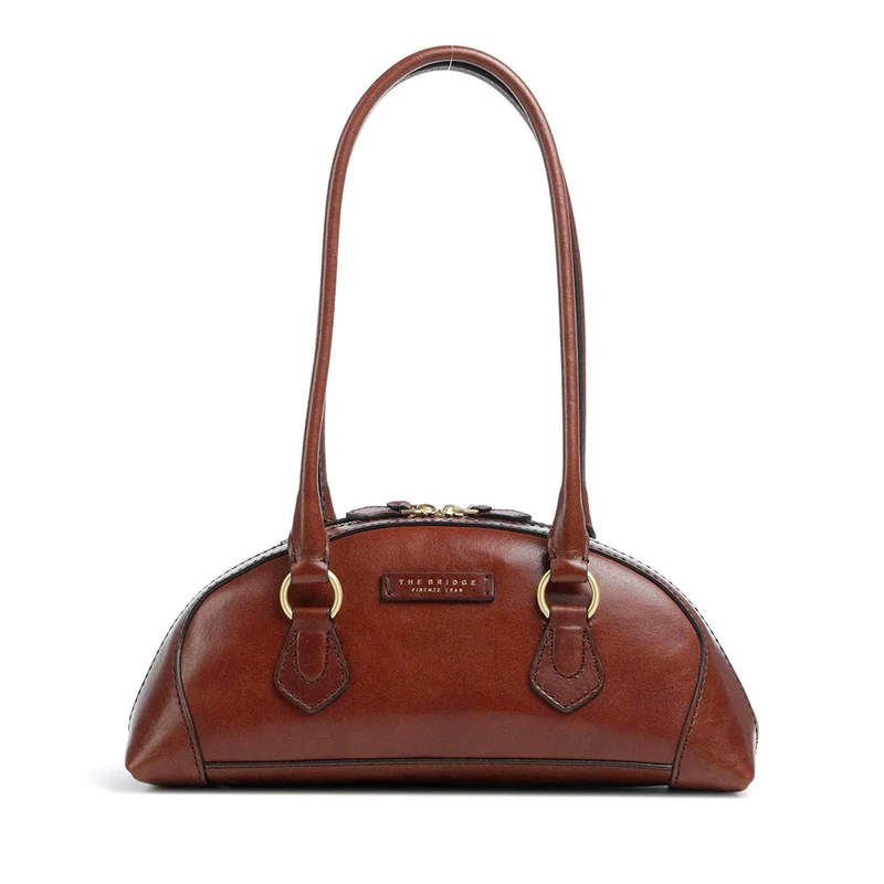 Borsa Donna Bauletto a Spalla THE BRIDGE linea Magda in Pelle Marrone