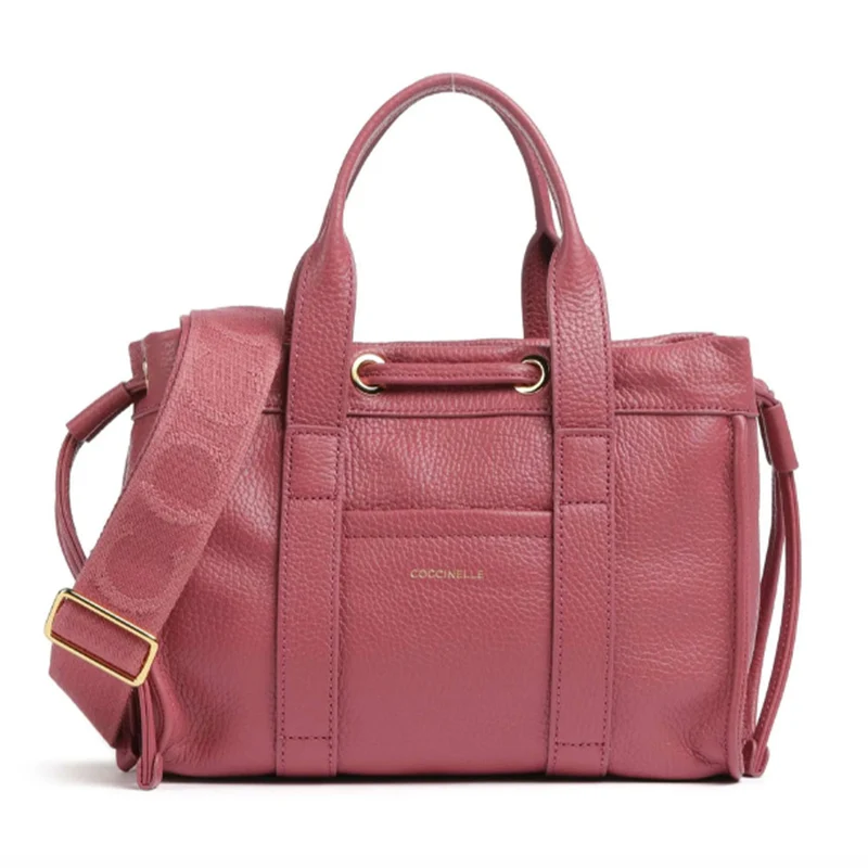 Borsa Donna a Mano COCCINELLE in Pelle Linea 2Day Signature colore Rosewood