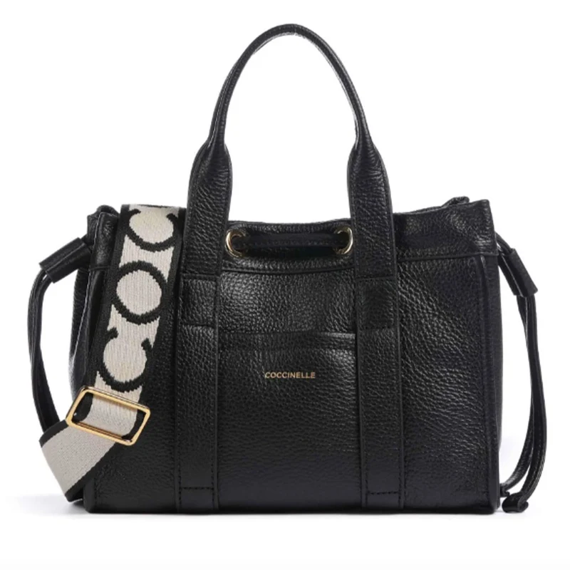 Borsa Donna a Mano COCCINELLE in Pelle Linea 2Day Signature colore Nero