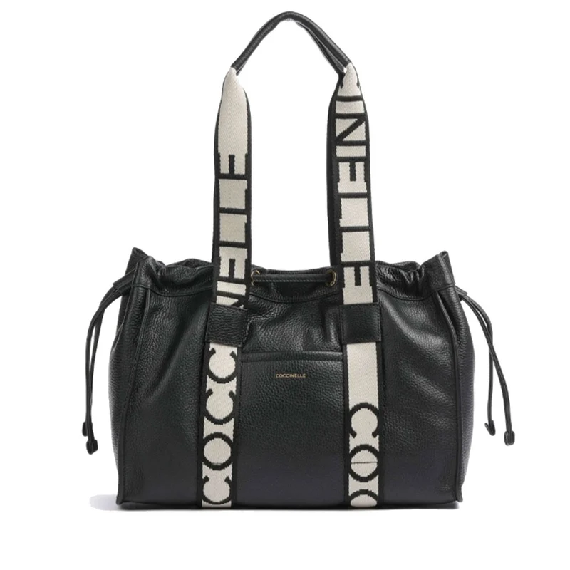 Borsa Donna a Spalla COCCINELLE in Pelle Linea 2Day Signature Medium colore Nero