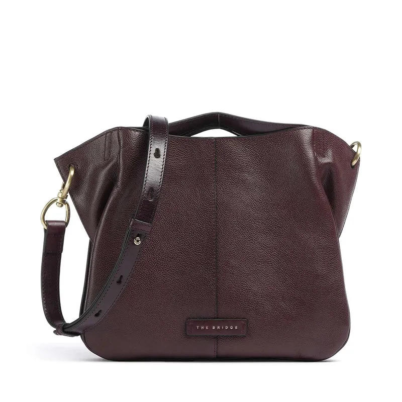 Borsa Donna Double Function THE BRIDGE linea Elisabetta in Pelle color Grape