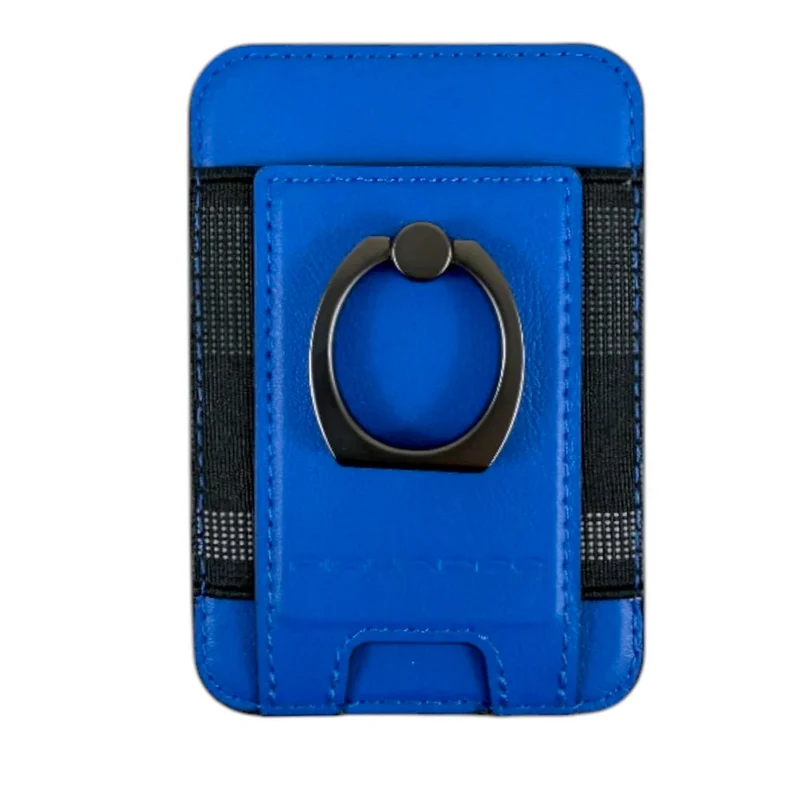 Portacarte PIQUADRO MagSafe in Pelle con Anello Colore Blu - PP7284S145R