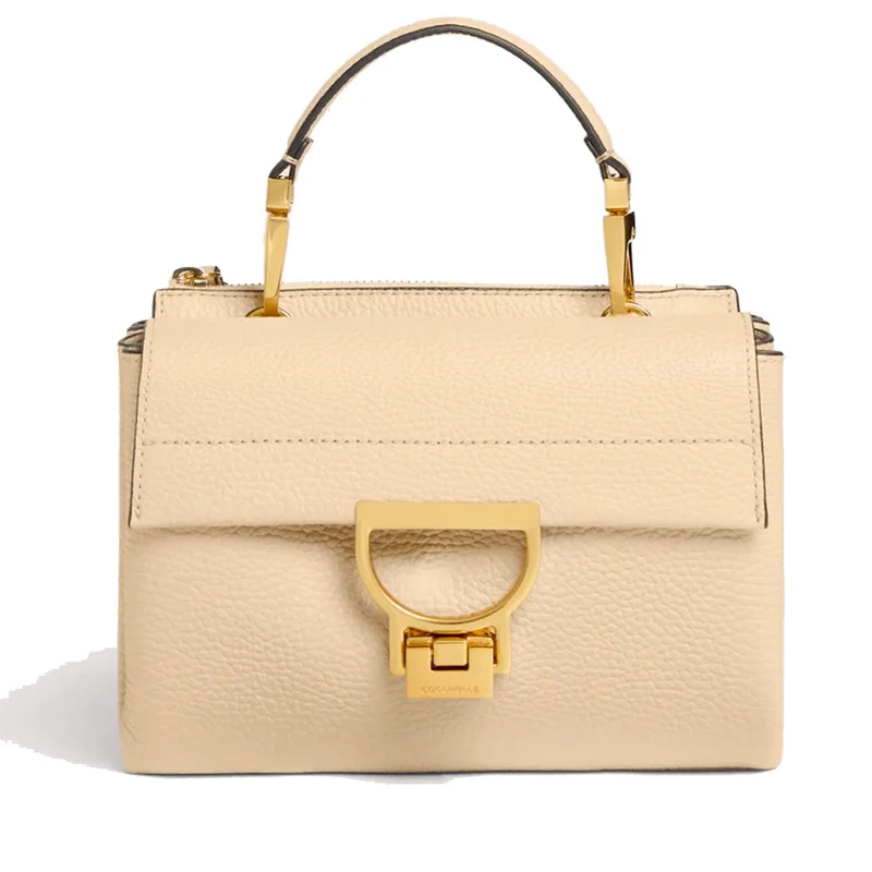 Borsa Donna a Mano con Tracolla COCCINELLE Linea Arlettis in Pelle colore Betulla