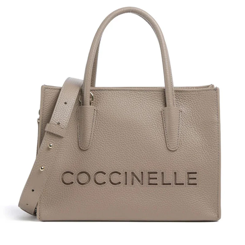 Borsa Donna a Mano COCCINELLE in Pelle Linea Myrtha26 colore Warm Taupe