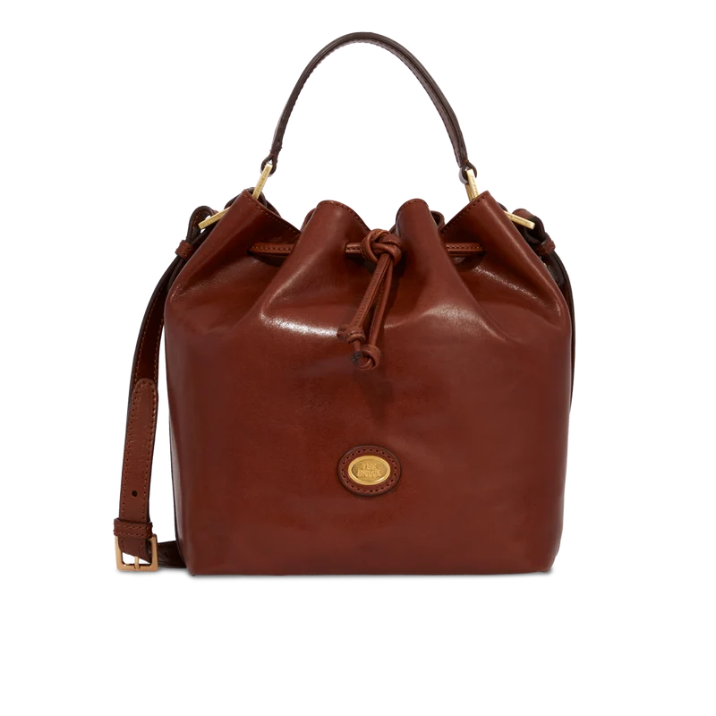 Borsa secchiello pelle con tracolla