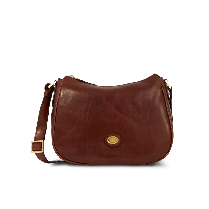 Borsa pelle tracolla e zip