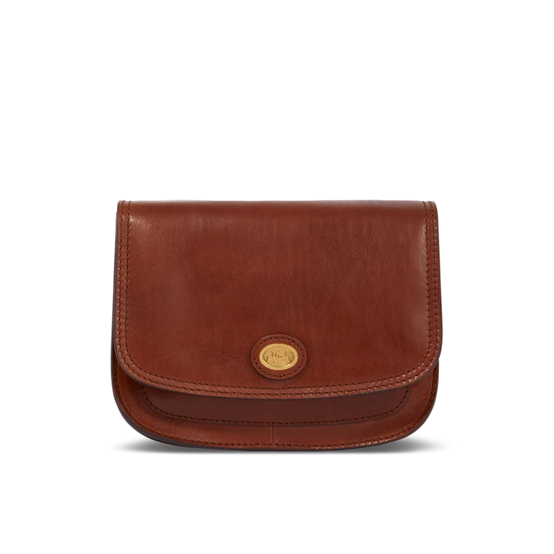 Borsa pelle tracolla a scomparti