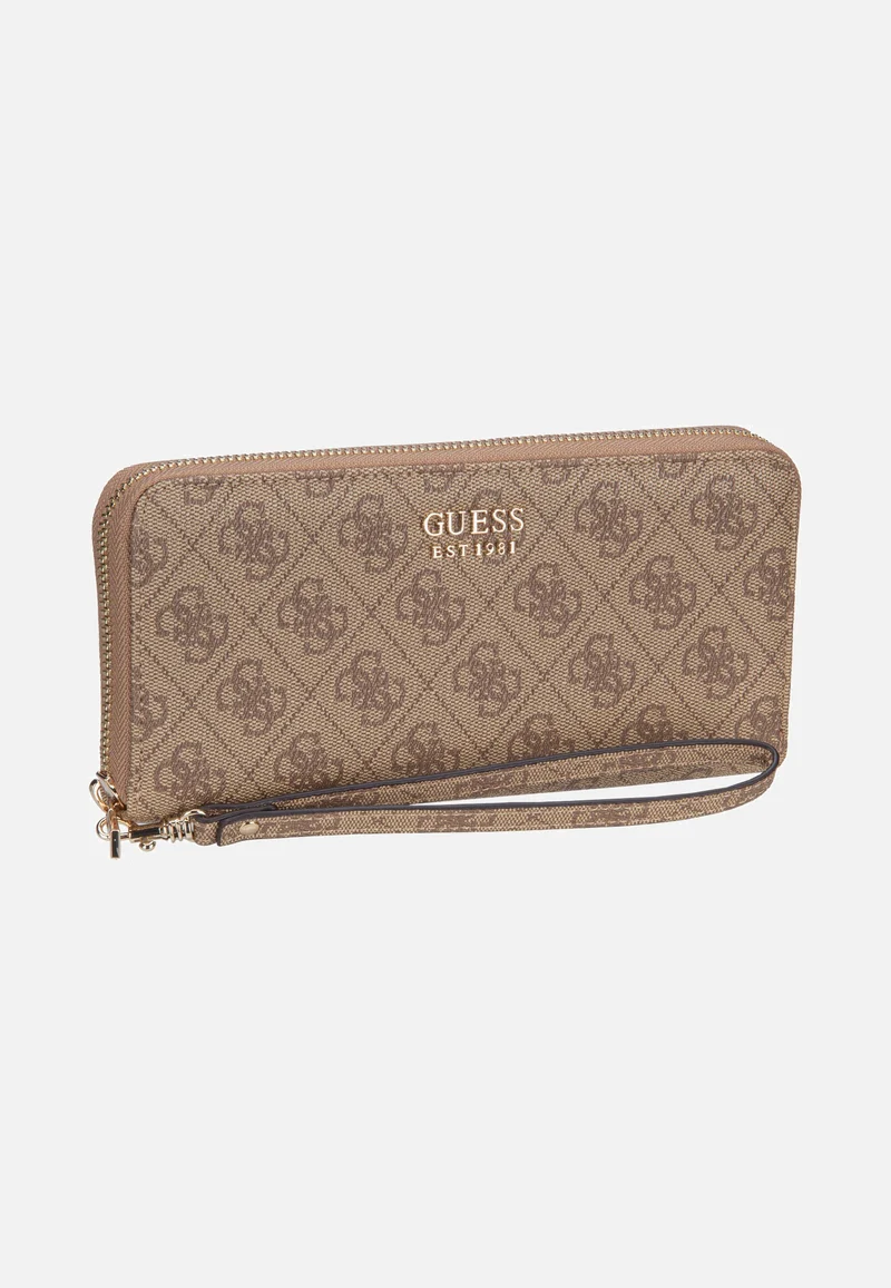 Brenton Slg Large Zip Around Latte Logo - Wallet