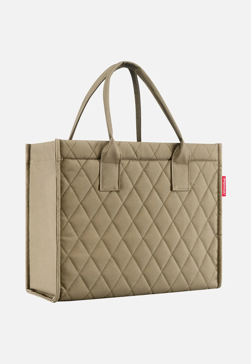 Daily Shopper Business Rhombus Olive - Tote Bag