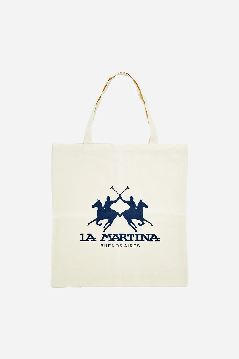 Canvas-Totebag mit La Martina Logo