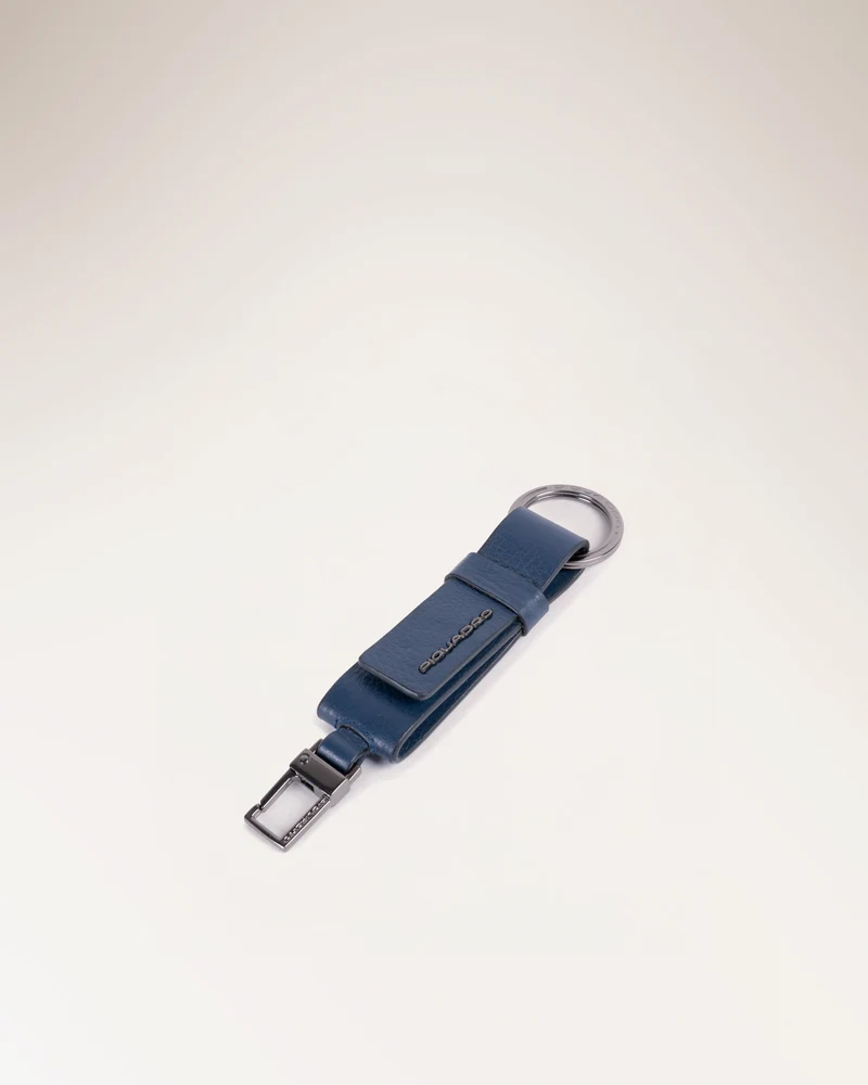 Portachiavi Auto In Pelle Blu