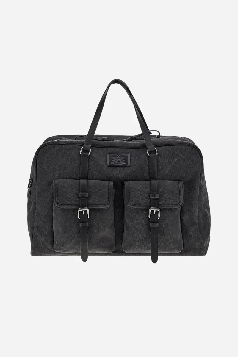 Reisetasche aus gewaschenem Canvas und Leder – Luciano