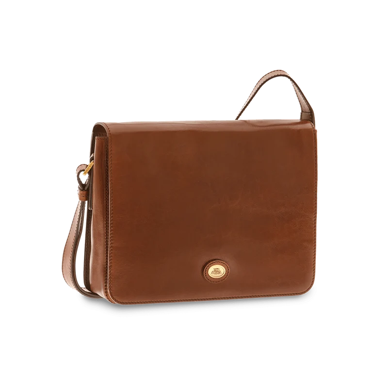 Cartella in pelle uomo con tracolla