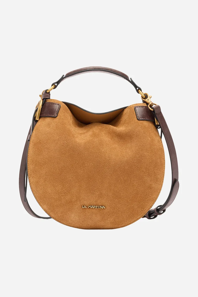 Halbmondtasche aus weichem Wildleder – Luna