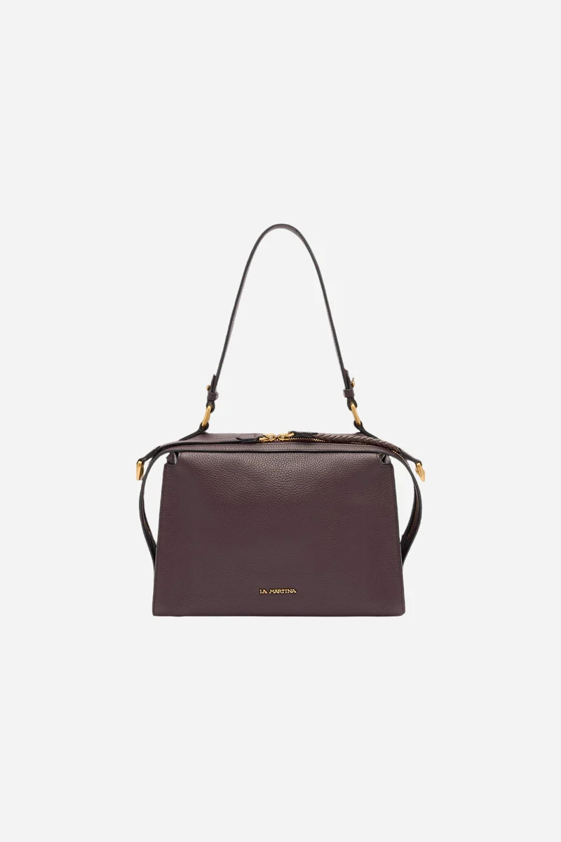 Mittlere Schultertasche aus Vollnarbenleder – Shoulder Medium