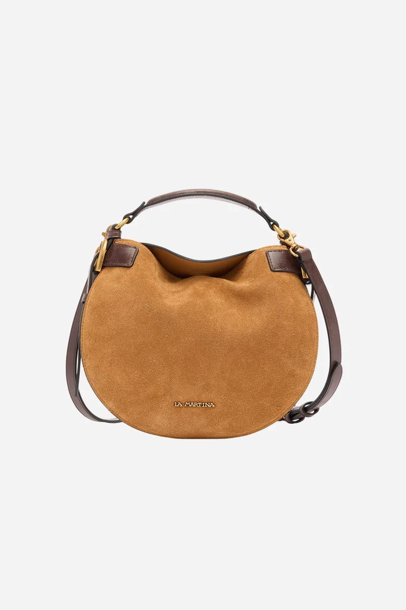 Halbmondtasche aus Wildleder – Luna Small
