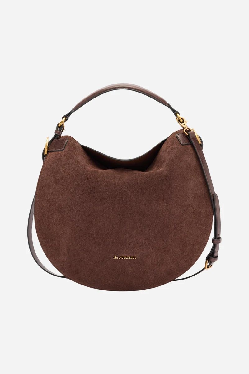 Halbmondtasche aus weichem Wildleder – Luna