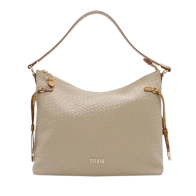 Borsa Donna Hobo 1A Classe Alviero Martini linea Golden Dune effetto Intrecciato Sabbia LE41