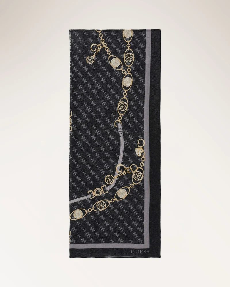 Printed Scarf 70x180 Black