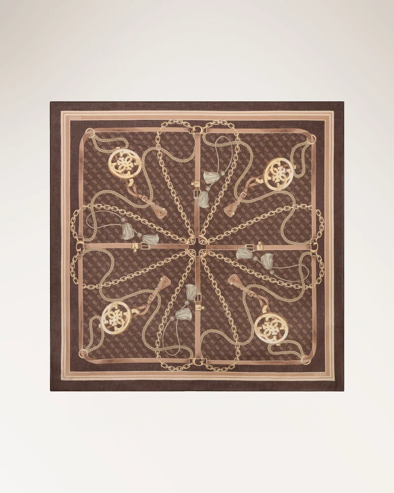 Printed Kefiah 120x120 Brown