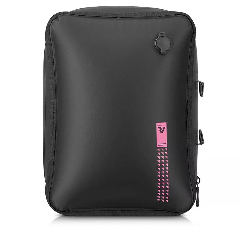 Sacca Sottovuoto per Zaino RONCATO linea Flatty in Tessuto Nero e Fucsia