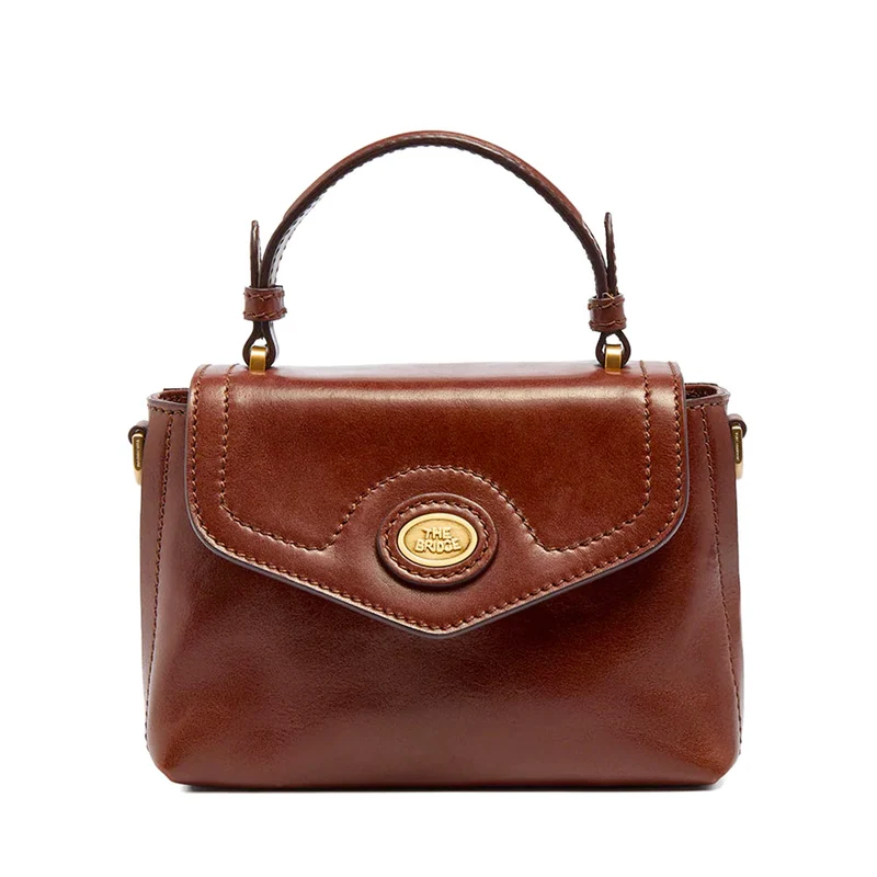 Borsa Donna a Mano Mini THE BRIDGE linea Story in Pelle Marrone