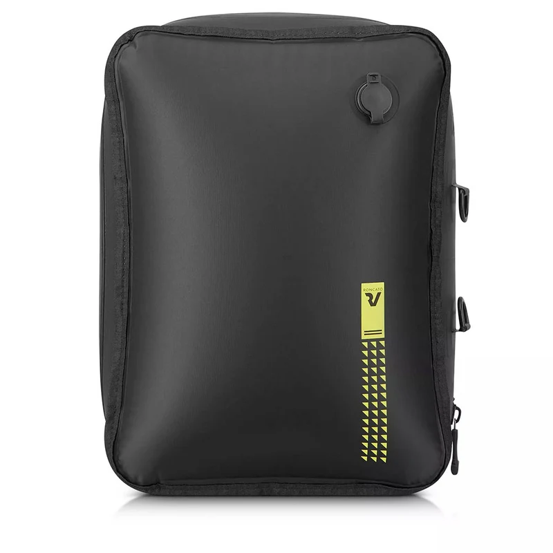 Sacca Sottovuoto per Zaino RONCATO linea Flatty in Tessuto Nero e Cyber Lime