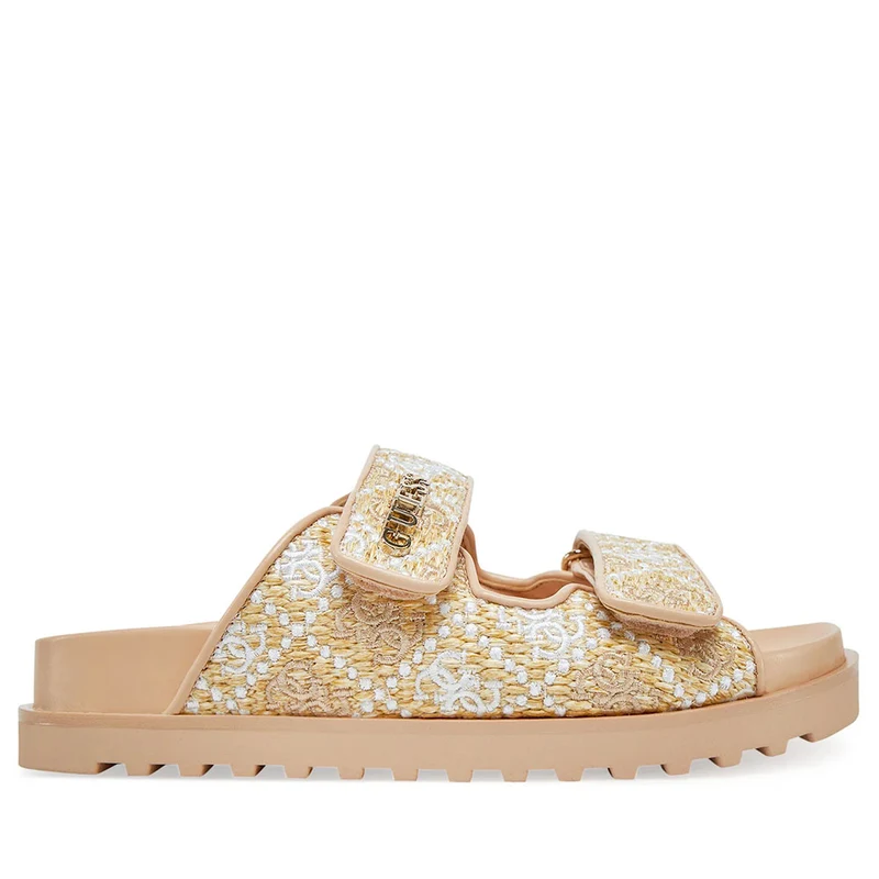Ciabatte Donna GUESS Linea Fadelizz Colore Cream con Doppia Fascia