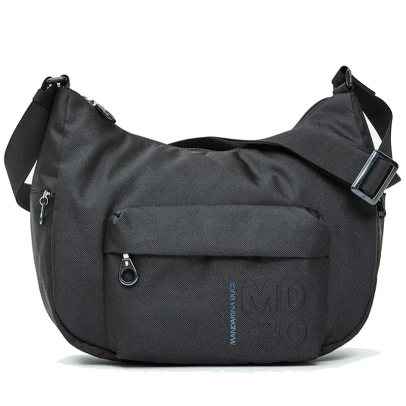 Borsa Donna a Tracolla a Mezzaluna MANDARINA DUCK in Tessuto Linea MD20 Colore Nero