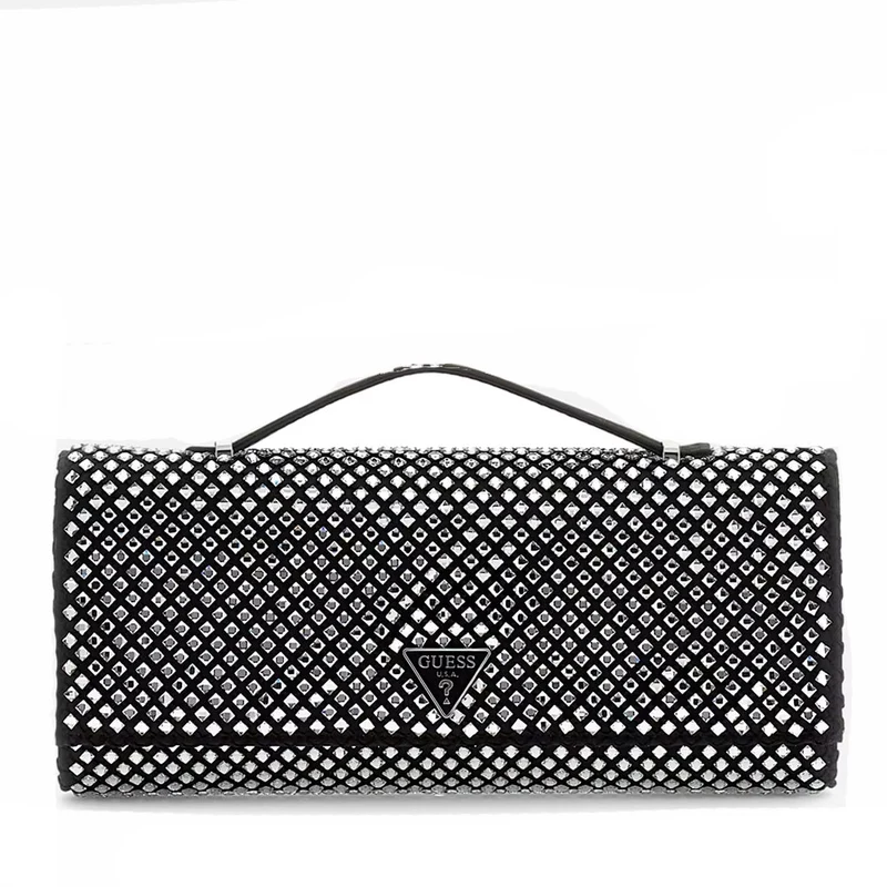 Clutch Donna a Mano con Tracolla GUESS Linea Tasmin colore Nero