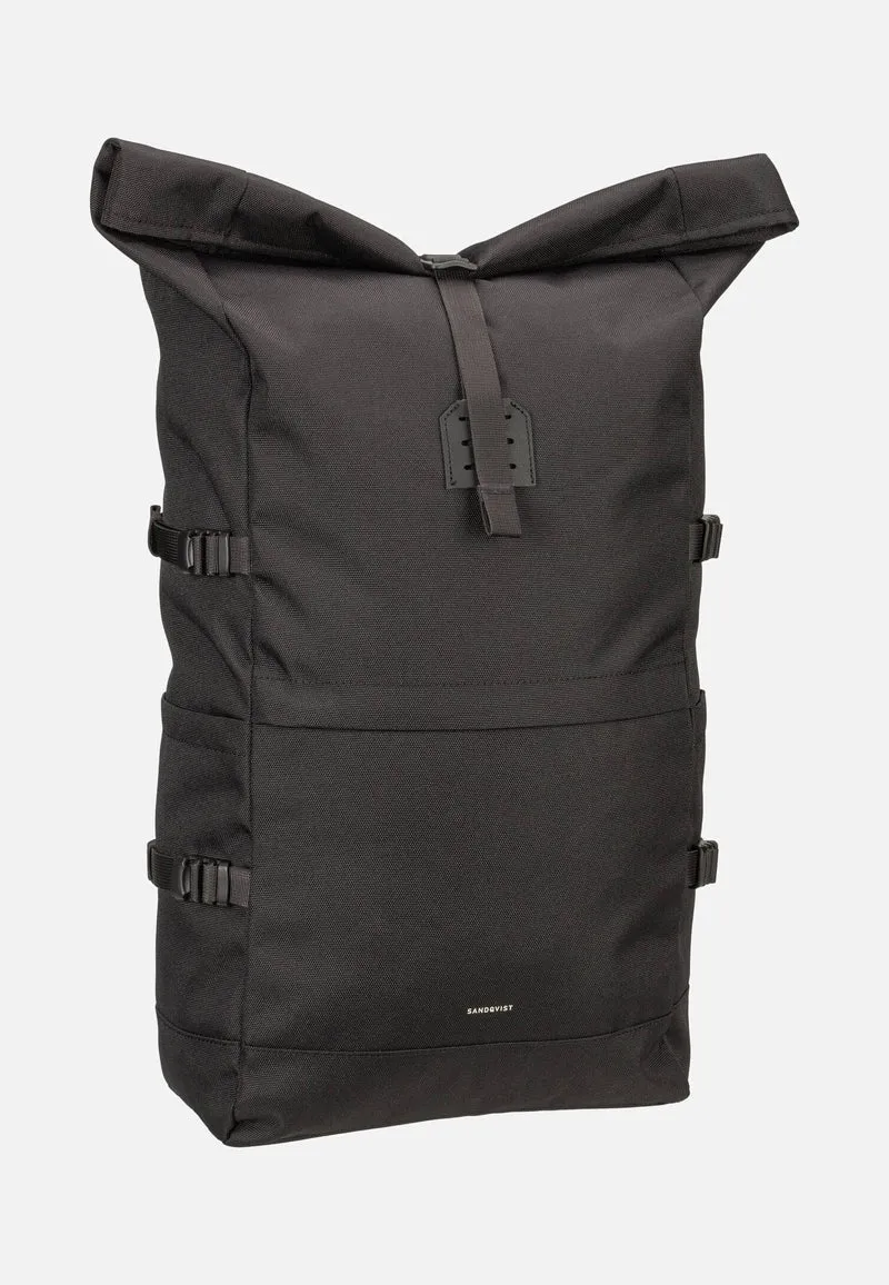 Icon BP L Black/Black Leather - Rolltop Backpack