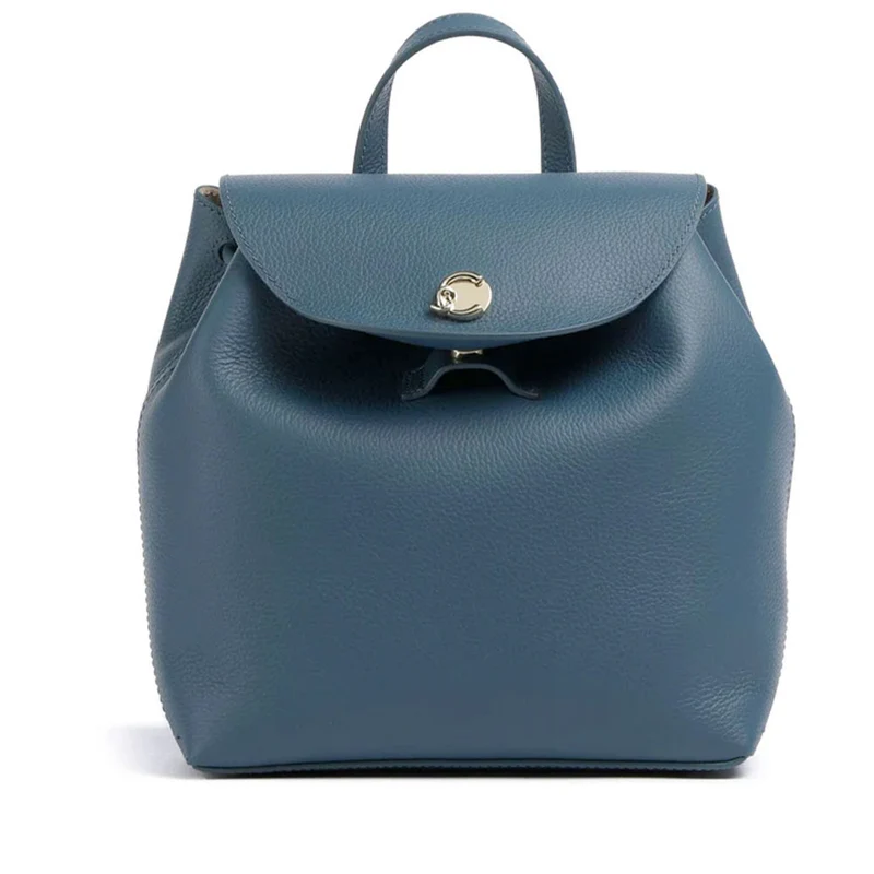 Zaino Donna COCCINELLE in Pelle Linea Nikla Mini colore Deep Blue - Sandshell