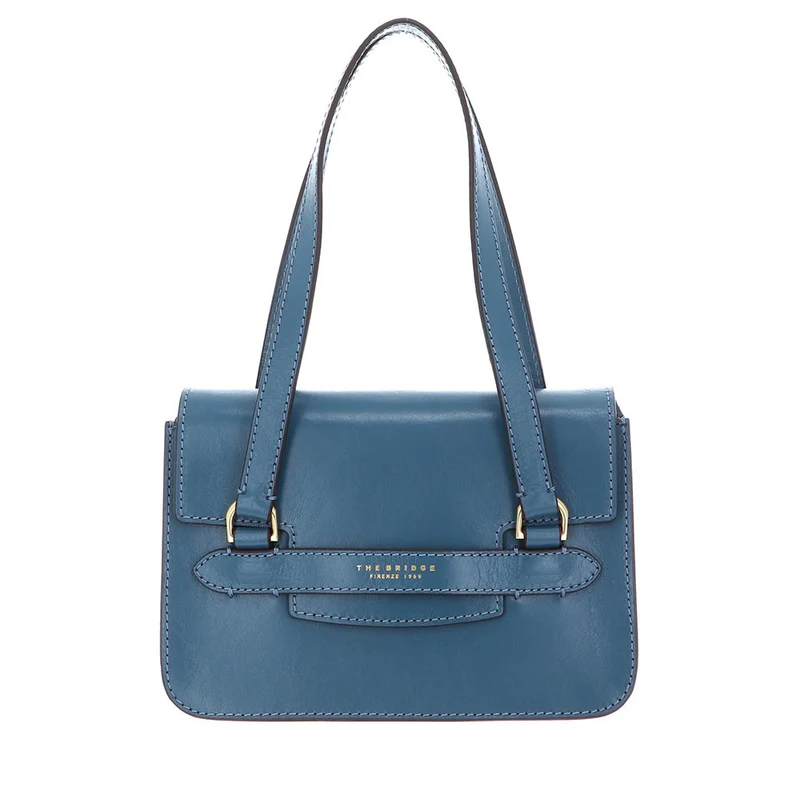 Borsa Donna a Spalla THE BRIDGE linea Lucrezia in Pelle color Sky