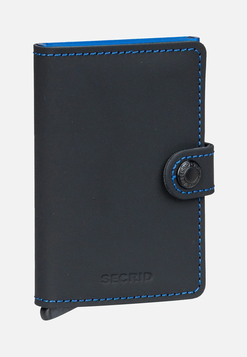 Miniwallet Matte Black & Blue - Wallet