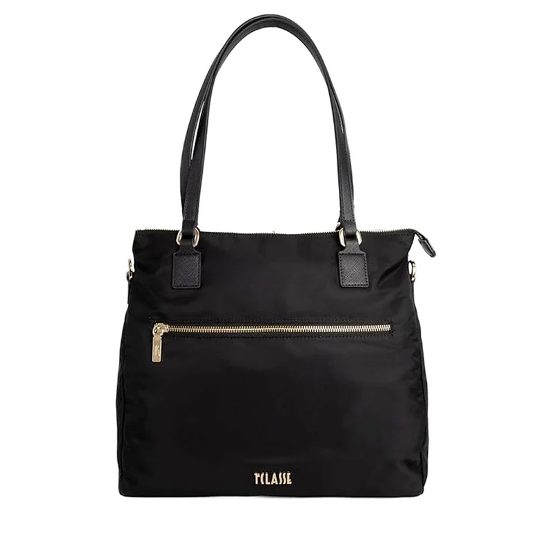 Borsa Donna Shopping Tripla Portabilità 1A Classe Alviero Martini linea Breeze Nylon Nero LE48