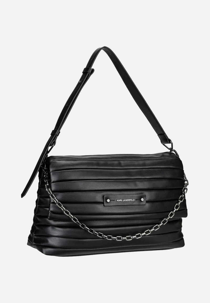 K/Essential Plie Medium Flap Shb Black-Gunmetal - Evening Bag