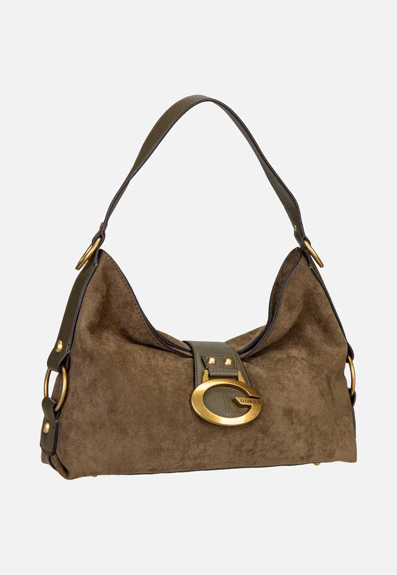 Camden Shoulder Suede 8180 Olive - Shoulder Bag