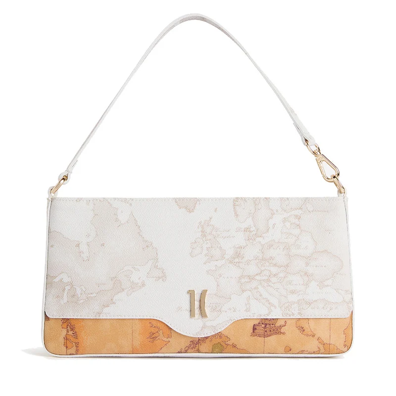 Pochette Donna con Manichetto 1A Classe Alviero Martini linea White Geo Mix Bianca PQ40