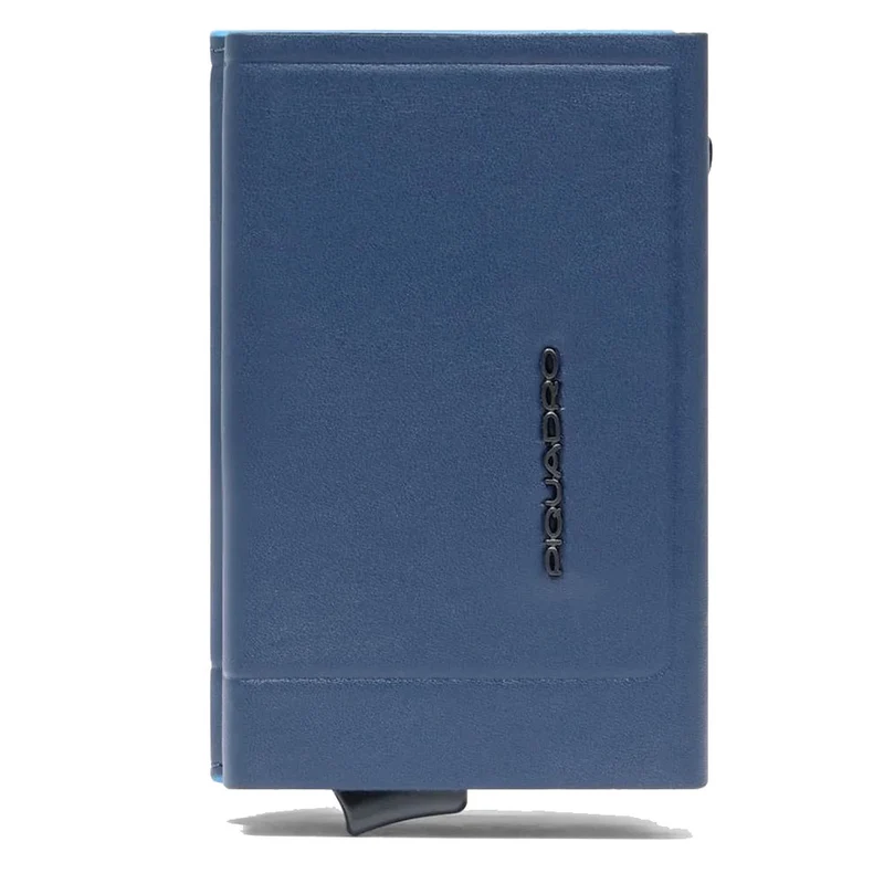 Portacarte PIQUADRO in Pelle e Alluminio con RFID Blu Linea Atlas - PP5585S138R