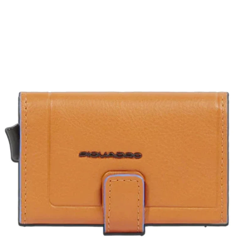 Portacarte PIQUADRO in Pelle e Alluminio con RFID Colore Arancione Linea Atlas - PP5649S138R