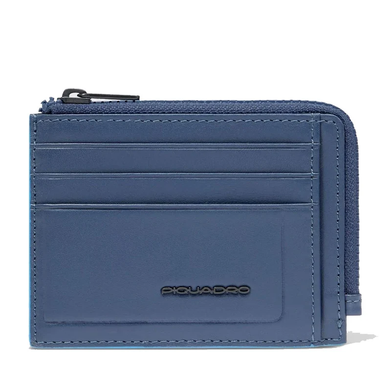 Portafoglio Porta Carte PIQUADRO In Pelle Bu Linea Atlas Chiuso con Zip - PP4822S138R