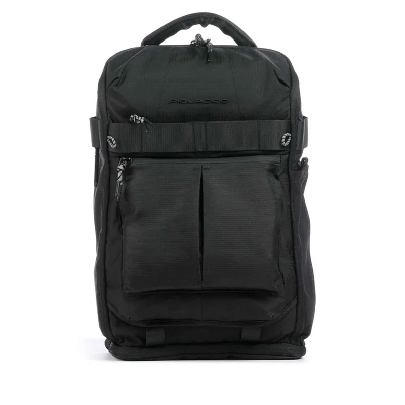 Zaino da Bici PIQUADRO in Nylon Riciclato Nero con Porta Pc 15,6" Linea Arne - CA5998S125
