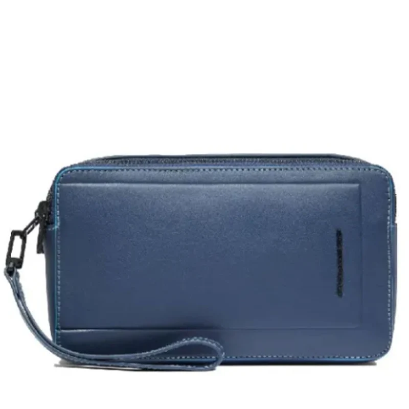 Pochette Uomo PIQUADRO in Pelle Linea Atlas colore Blu - AC4221S138R