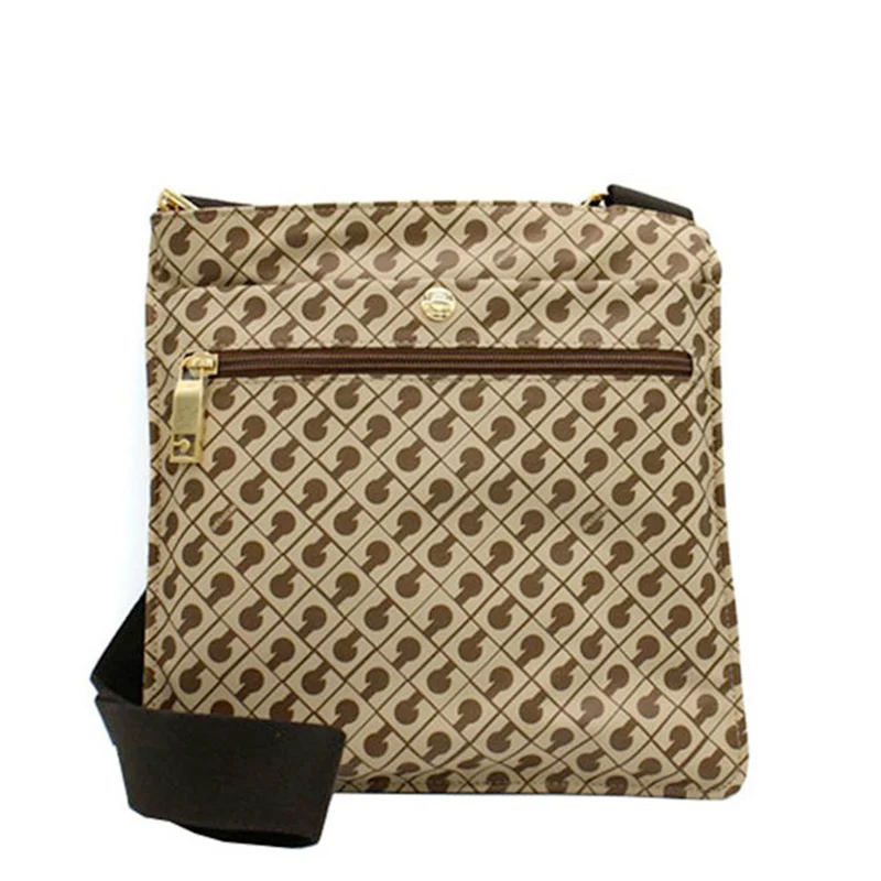 Borsa Donna a Tracolla Small GHERARDINI in Tessuto Softy colore Tabacco - Burro