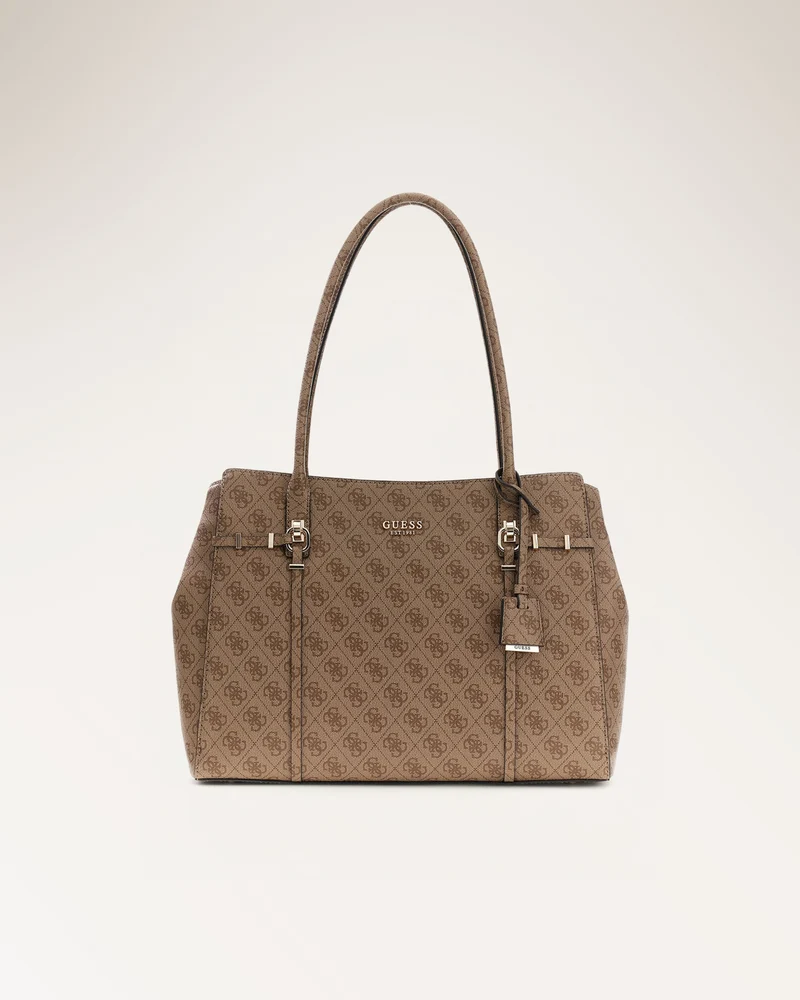 Leona Logo 2 Comp Tote Latte