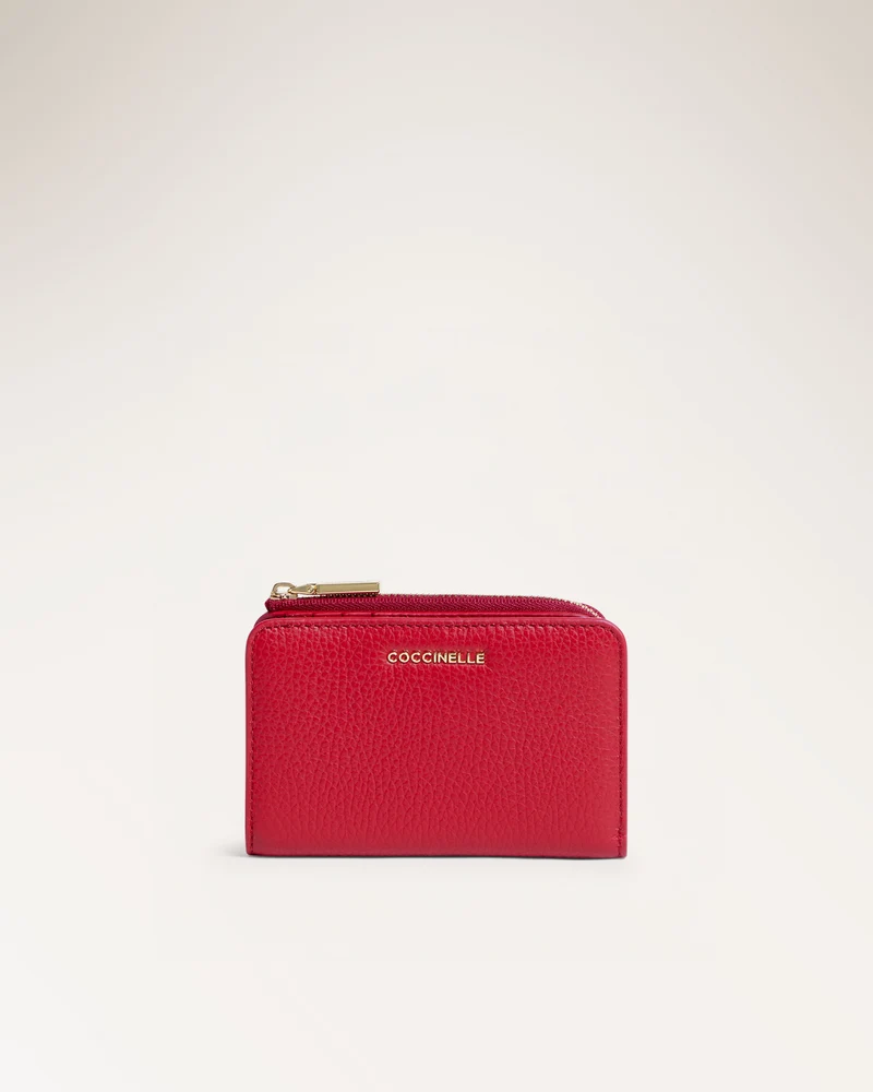 Wallet Grained Leather Scarlet